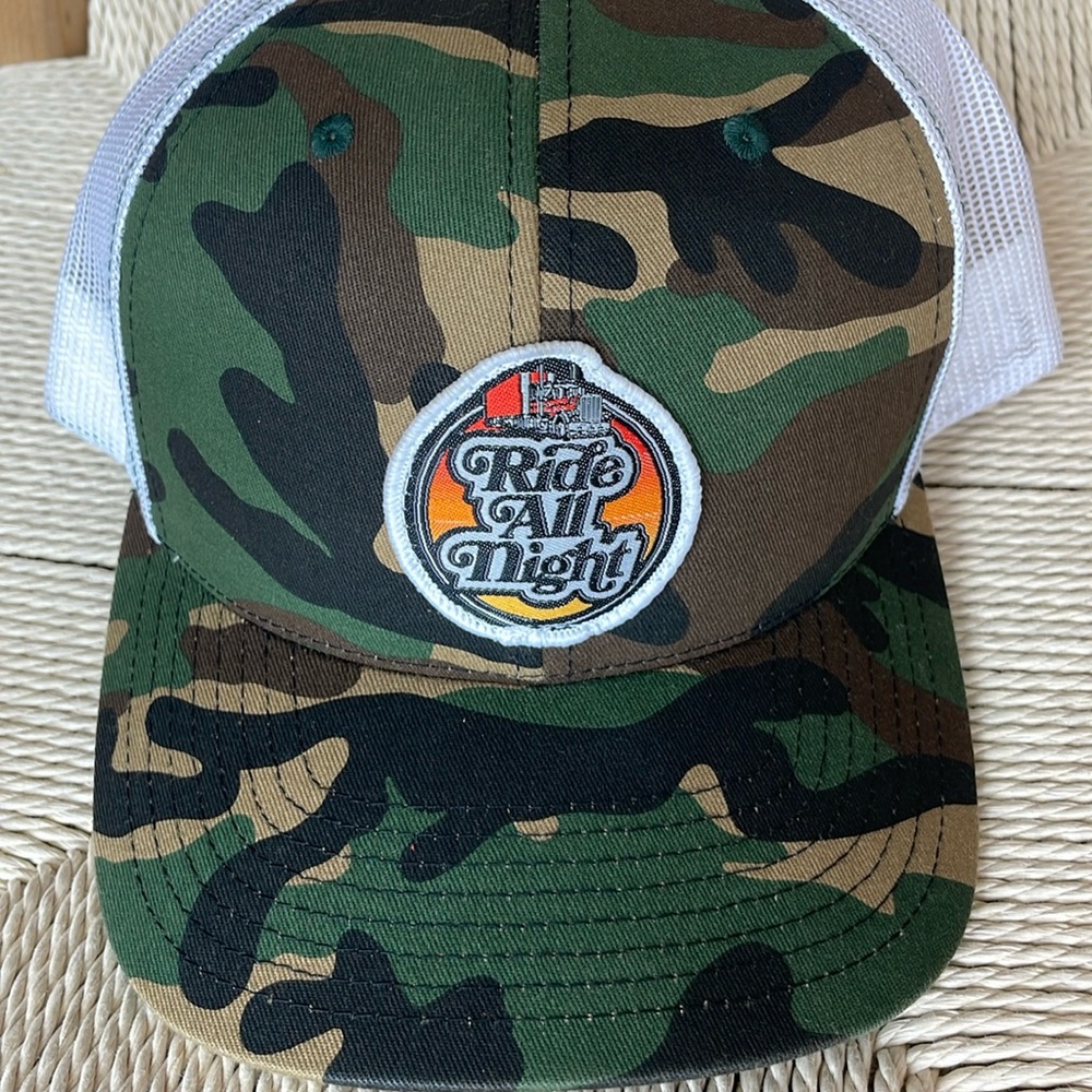 Jason Aldean Ride All Night Camouflage Trucker Style Snap Back Hat
